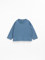 Long-sleeved t-shirt with roll-neck