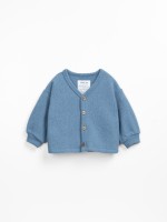 Jersey cardigan with carding on the inside Jersey cardigan with carding on the inside