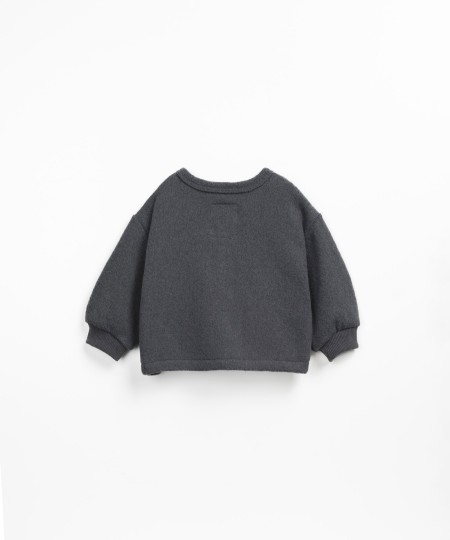 Cardigan en maille cardé à l?intérieur