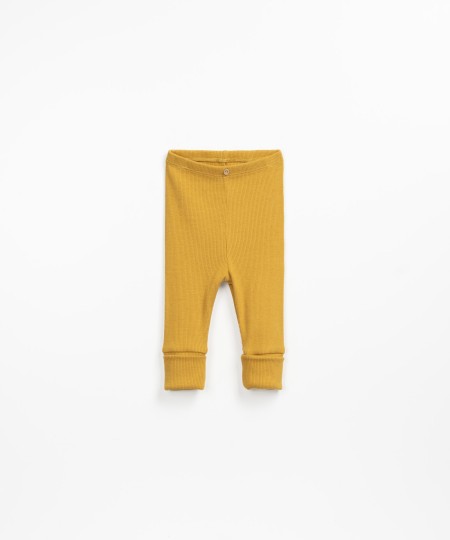 Leggings in organic cotton with high cuffs