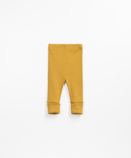 Leggings in organic cotton with high cuffs