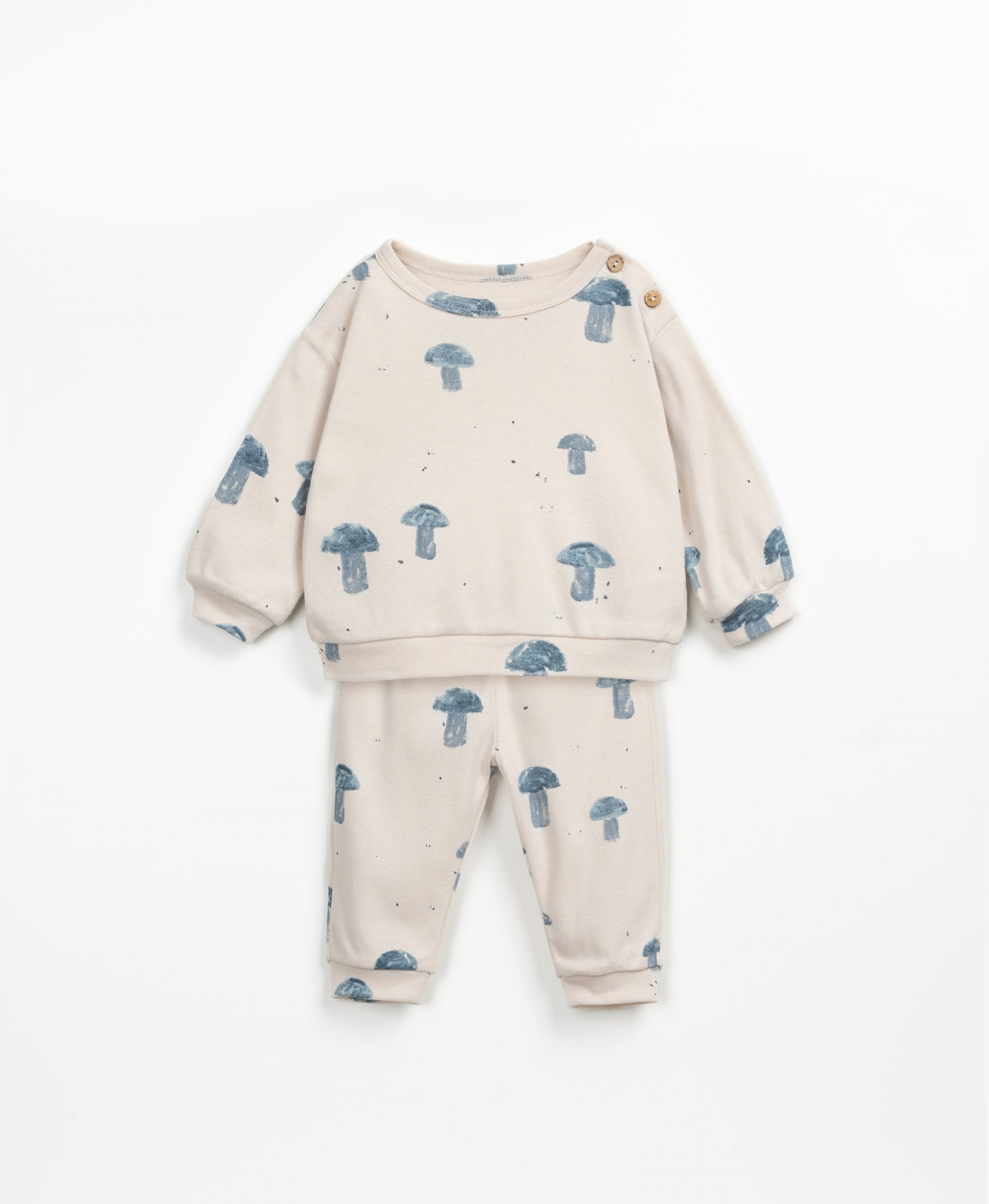 Pijama com mistura de algodo orgnico e algodo reciclado | Wooden Memories