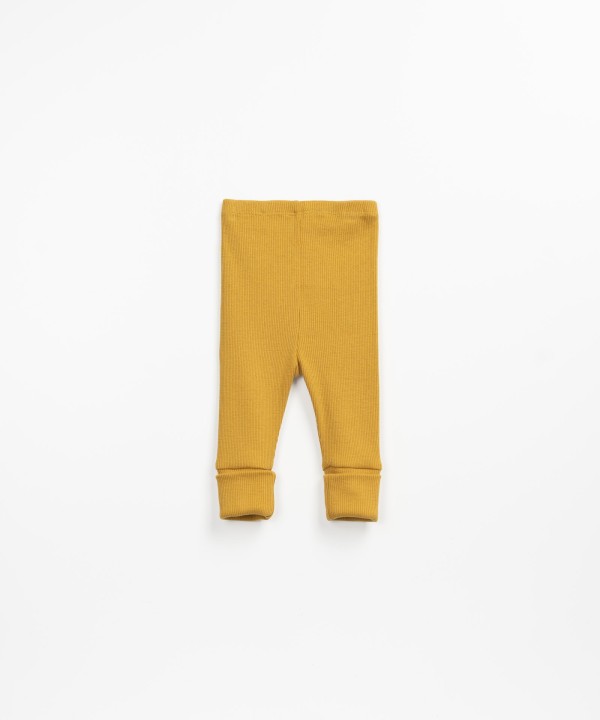 Leggings in organic cotton with high cuffs