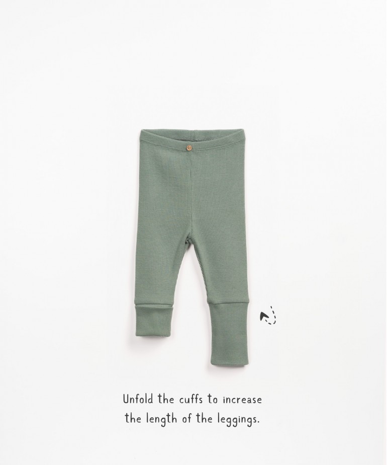 Leggings in cotone biologico con caviglie alte