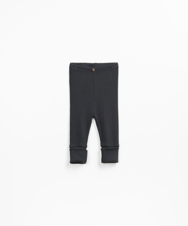 Leggings in organic cotton with high cuffs