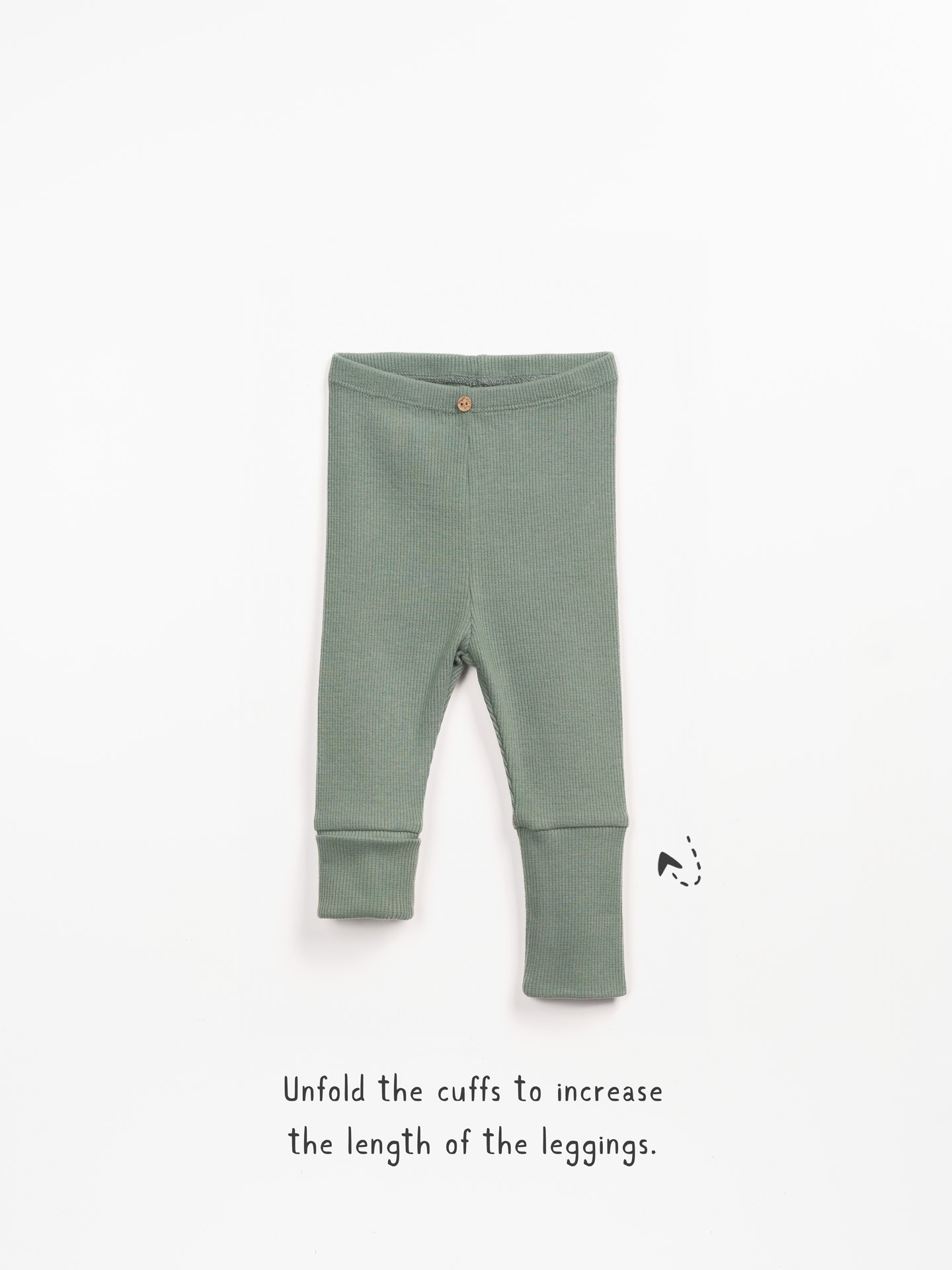 Leggings de algodón orgánico con puños altos