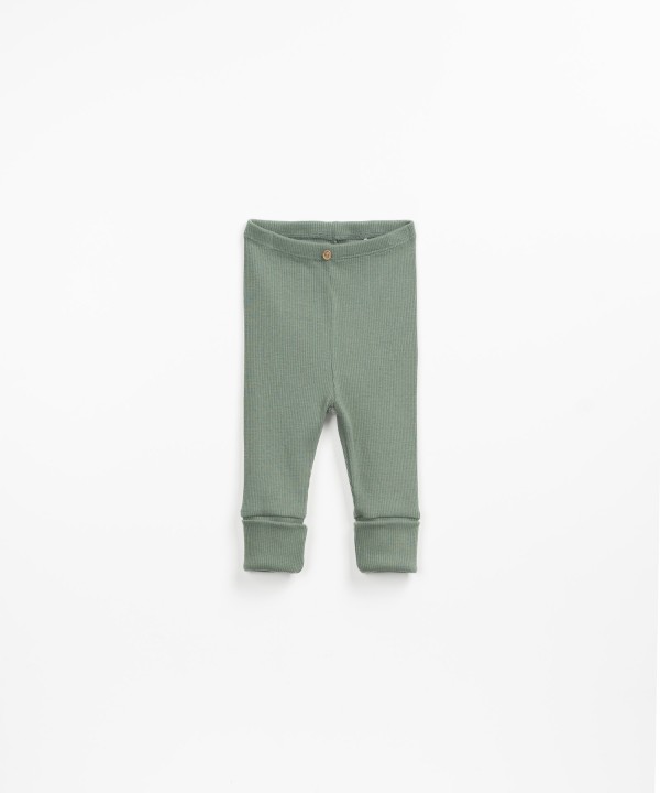 Leggings in organic cotton with high cuffs