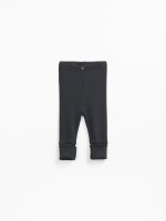 Leggings in organic cotton with high cuffs