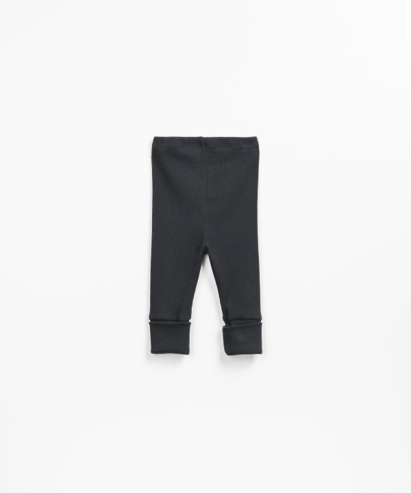Leggings in organic cotton with high cuffs
