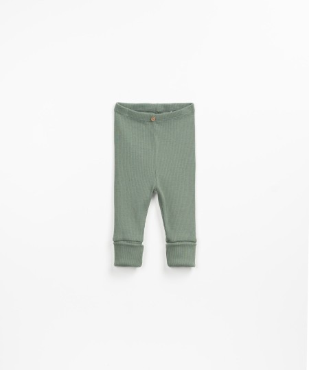 Leggings in organic cotton with high cuffs