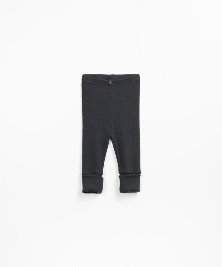 Leggings in organic cotton with high cuffs