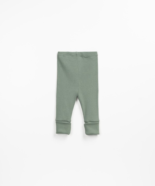 Leggings in organic cotton with high cuffs