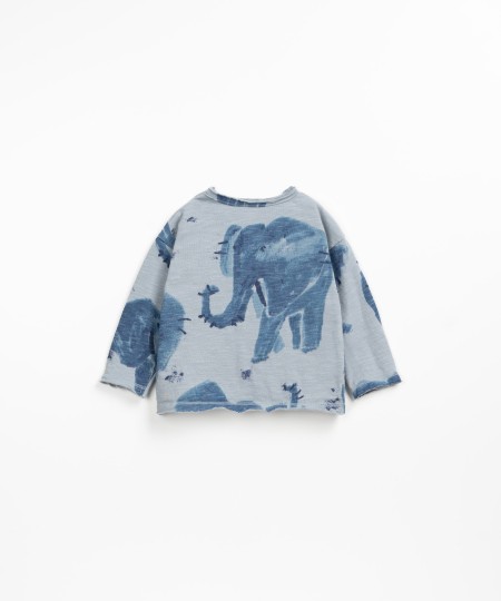 Camiseta con estampado de elefantes
