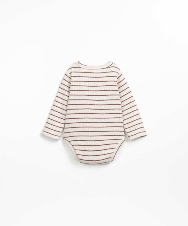 Bodysuit with striped pattern