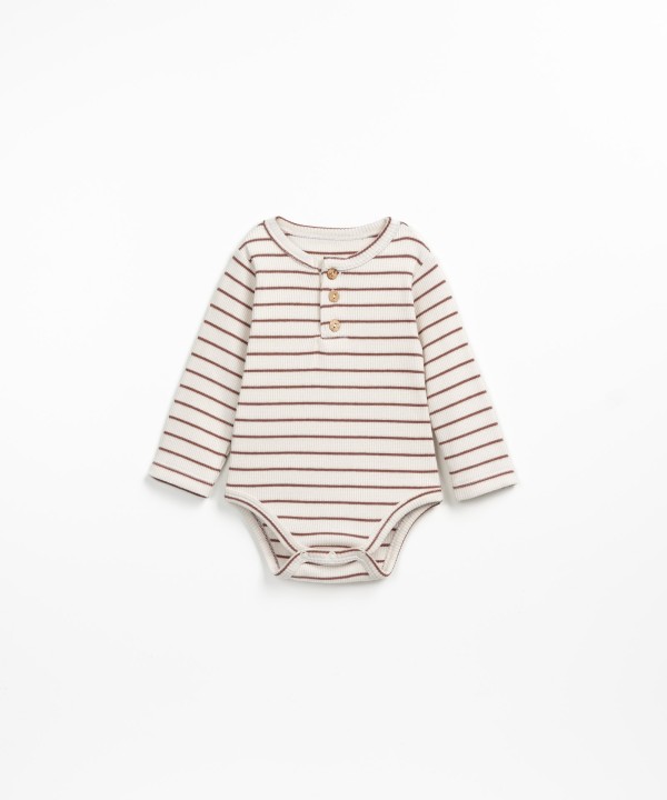 Bodysuit with striped pattern