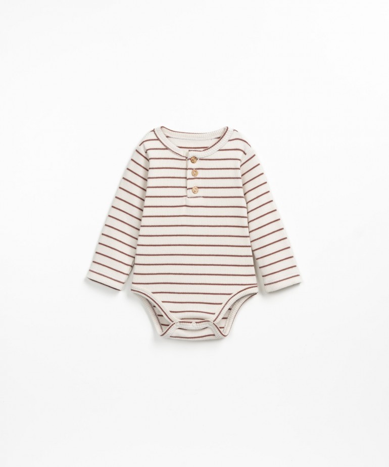 Bodysuit with striped pattern