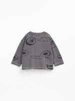 Jersey t-shirt in a mixture of recycled fibers