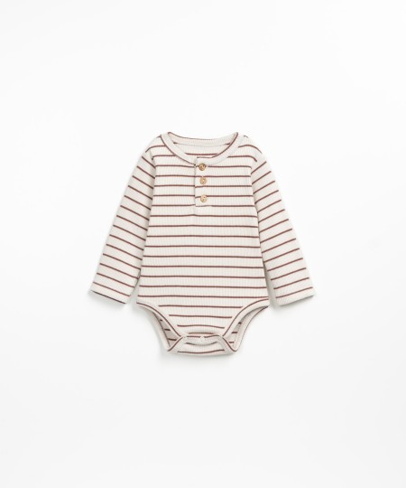 Bodysuit with striped pattern