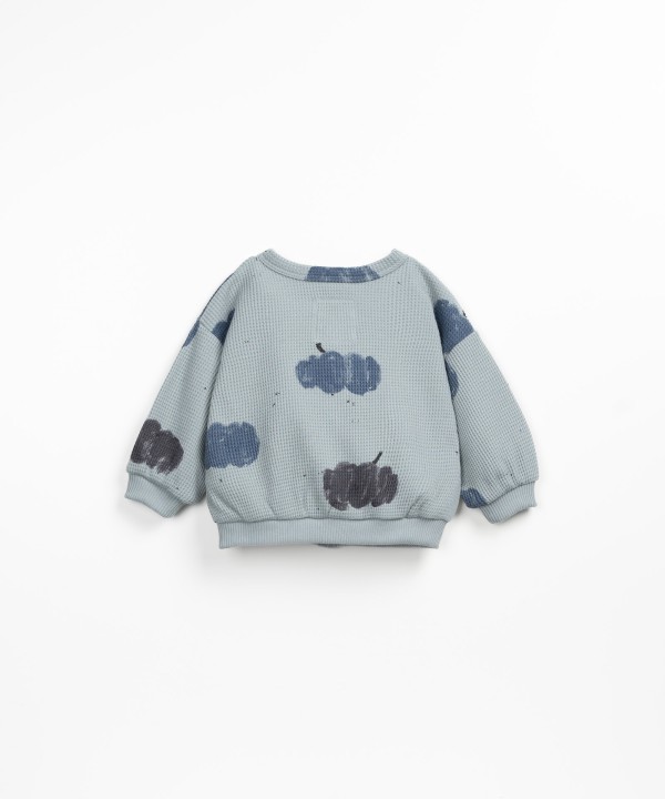 Camisa de punto con estampado de nubes