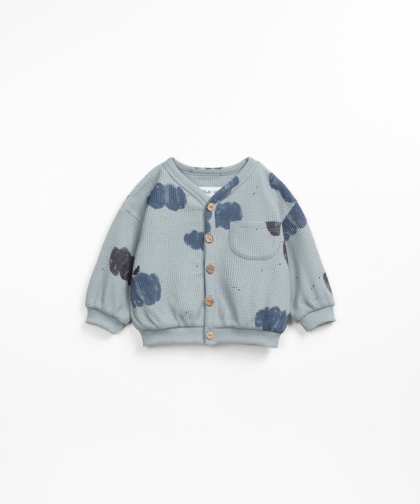 Camisa de punto con estampado de nubes