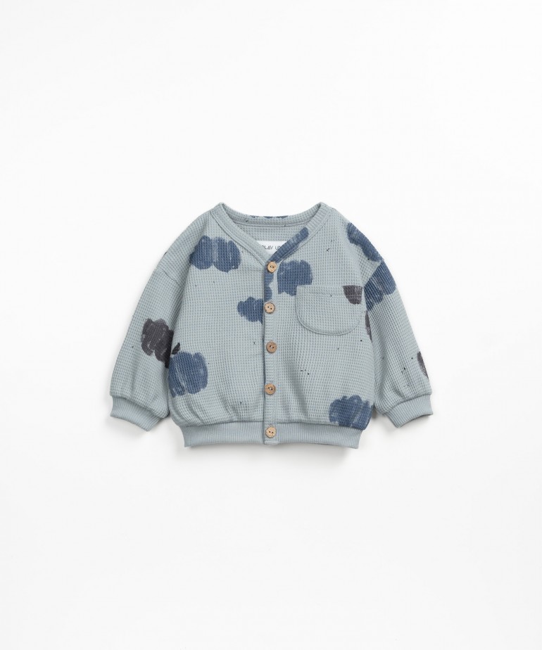 Jersey shirt with cloud print