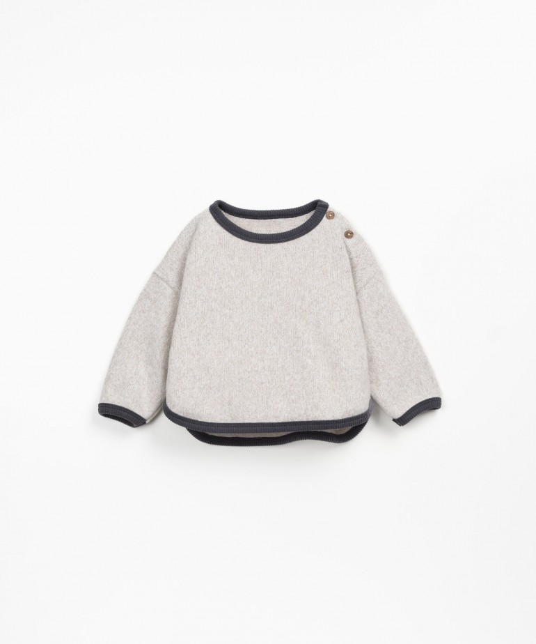 Sweat en maille avec des fibres recycles