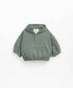 Jersey sweater with kangaroo pocket | Wooden Memories