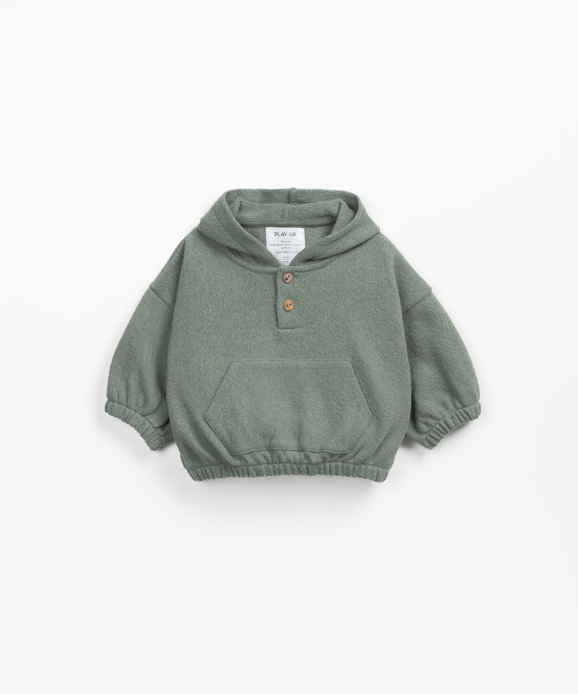 Jersey sweater with kangaroo pocket | Wooden Memories