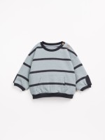 Sweater in a mixture of natural fibers and recycled fibers