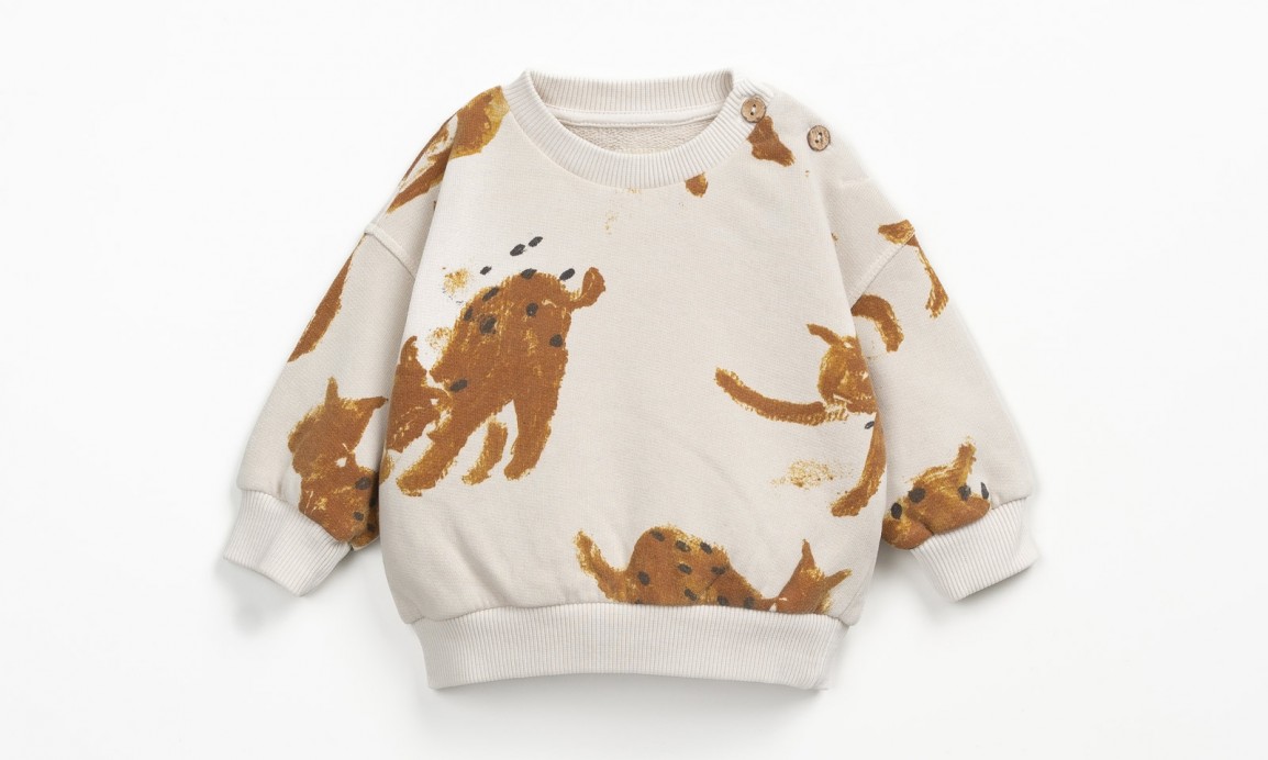 Sweater with lynx print