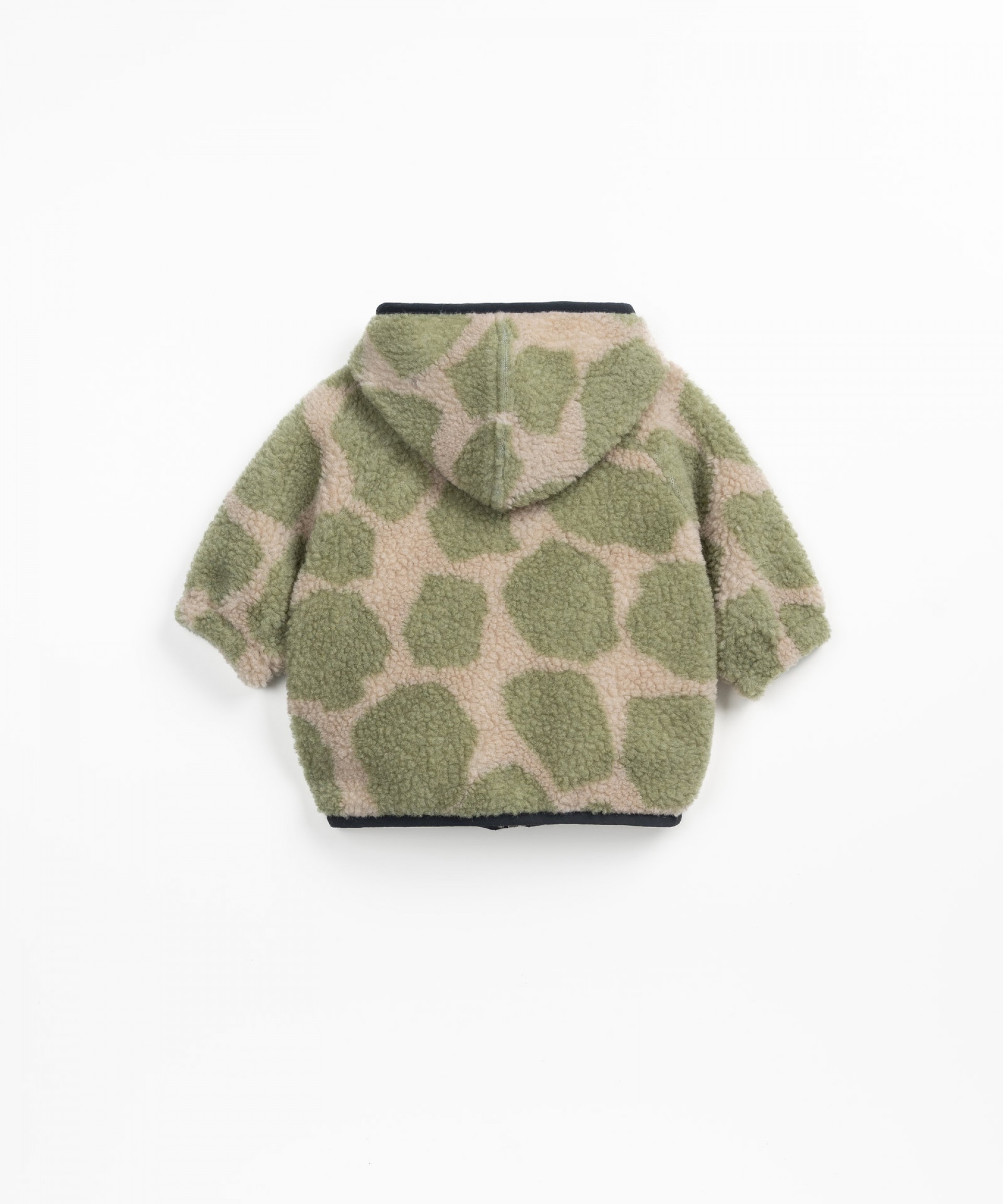 Printed plush coat | Wooden Memories