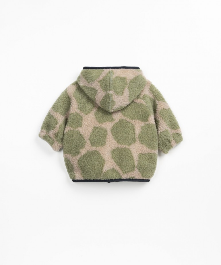 Cappottino stile peluche con cappuccio