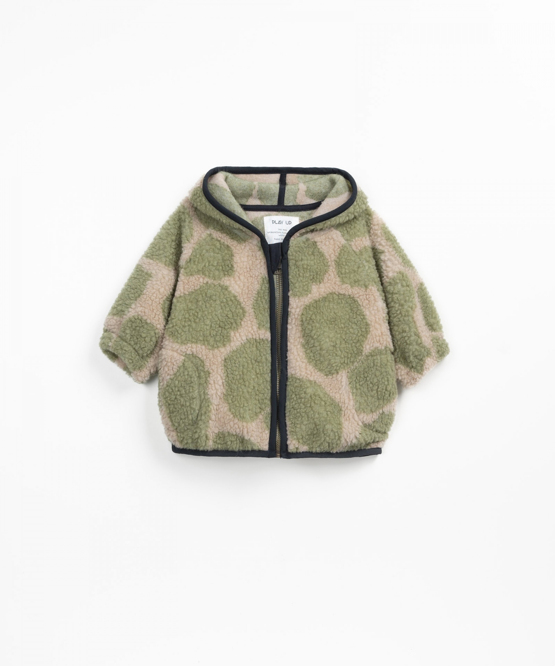 Printed plush coat | Wooden Memories