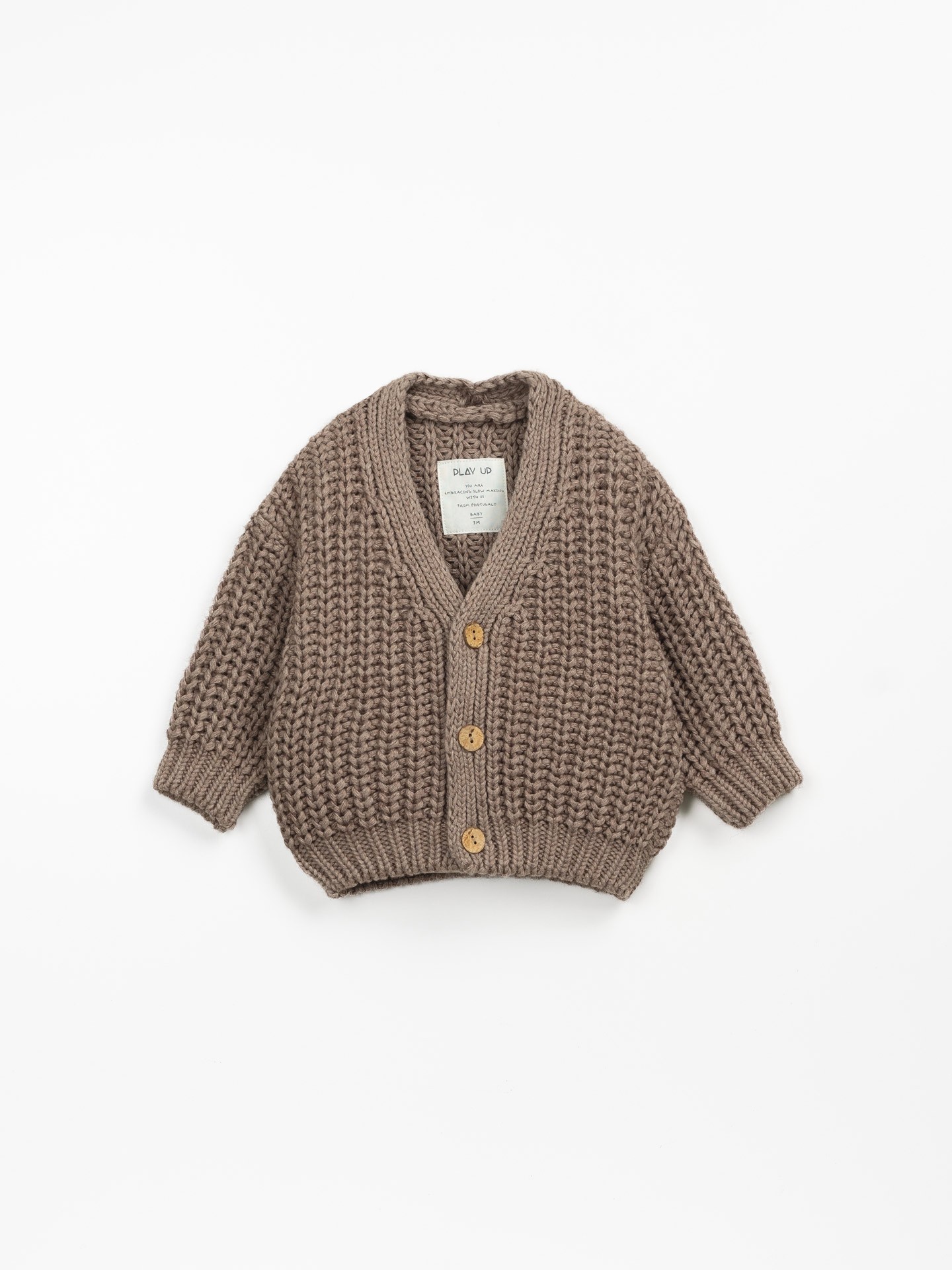 Casaco tricot com mistura de algodão e lã