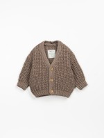 Casaco tricot com mistura de algod�o e l�