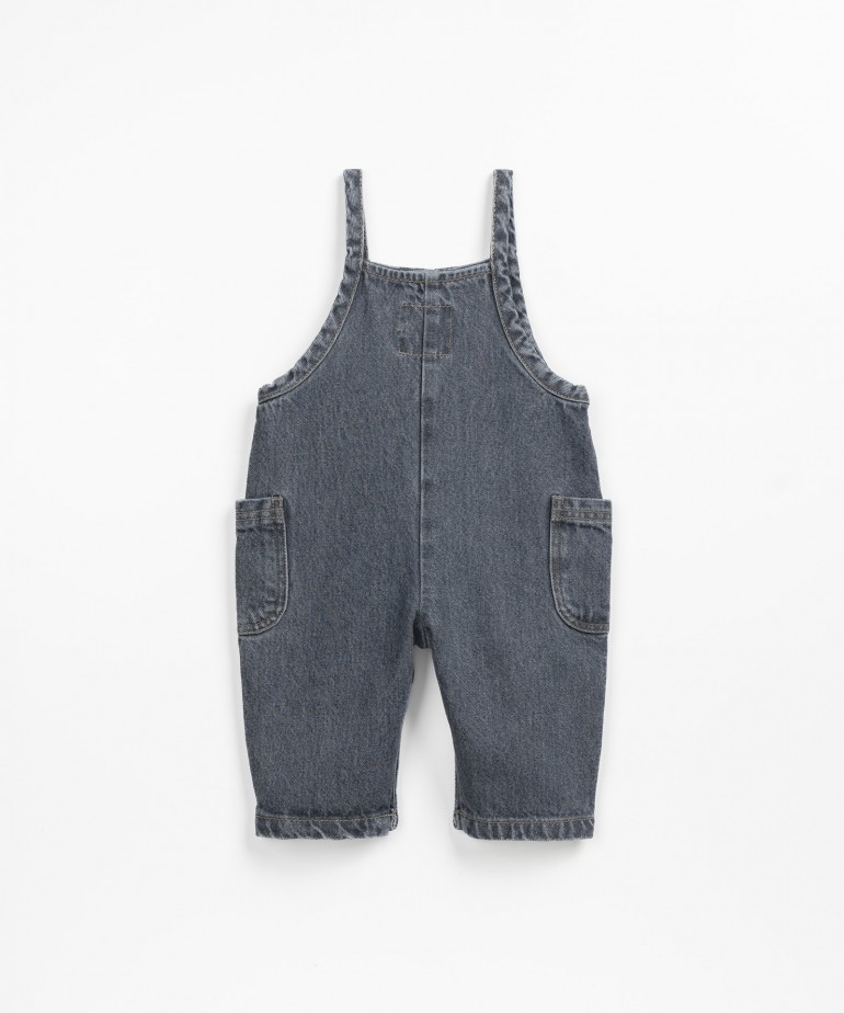 Denim jumpsuit with pockets