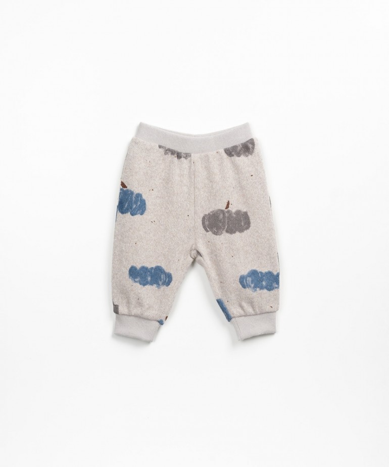 Leggings con estampado de nubes