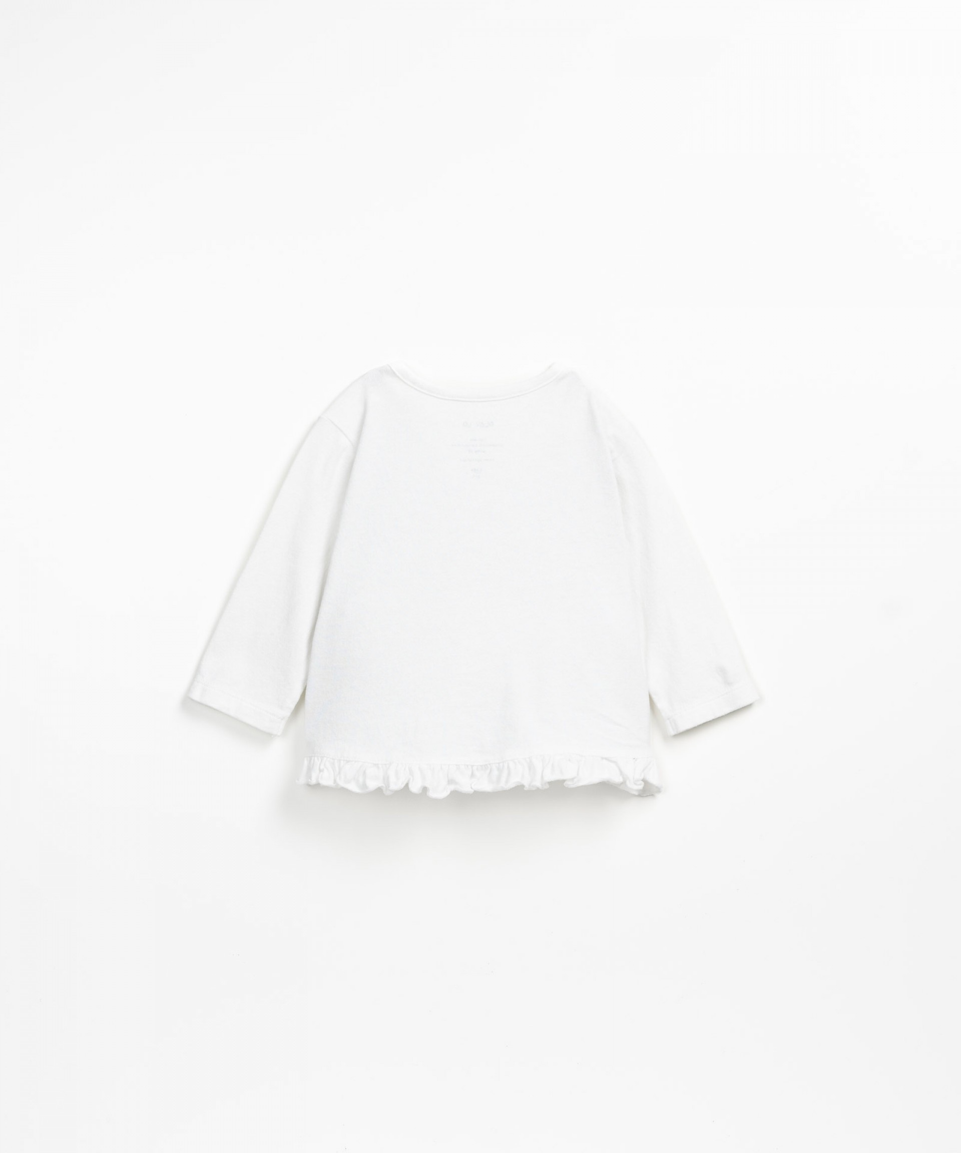 T-shirt with frill insert on the bottom | Wooden Memories