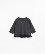 T-shirt with frill insert on the bottom | Wooden Memories