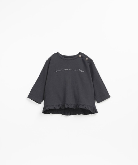 T-shirt with phrase on the front