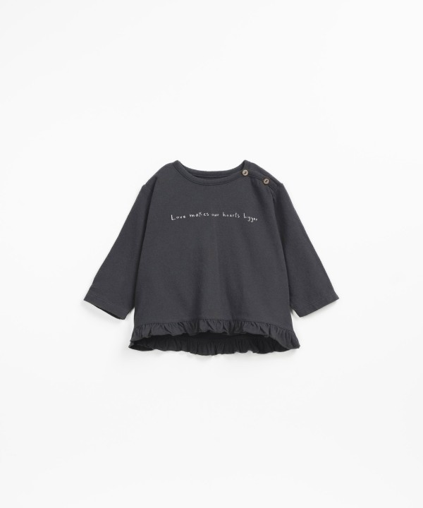 T-shirt with phrase on the front