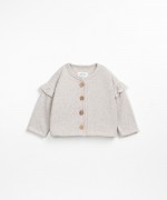 Jersey cardigan in recycled fibers | Wooden Memories