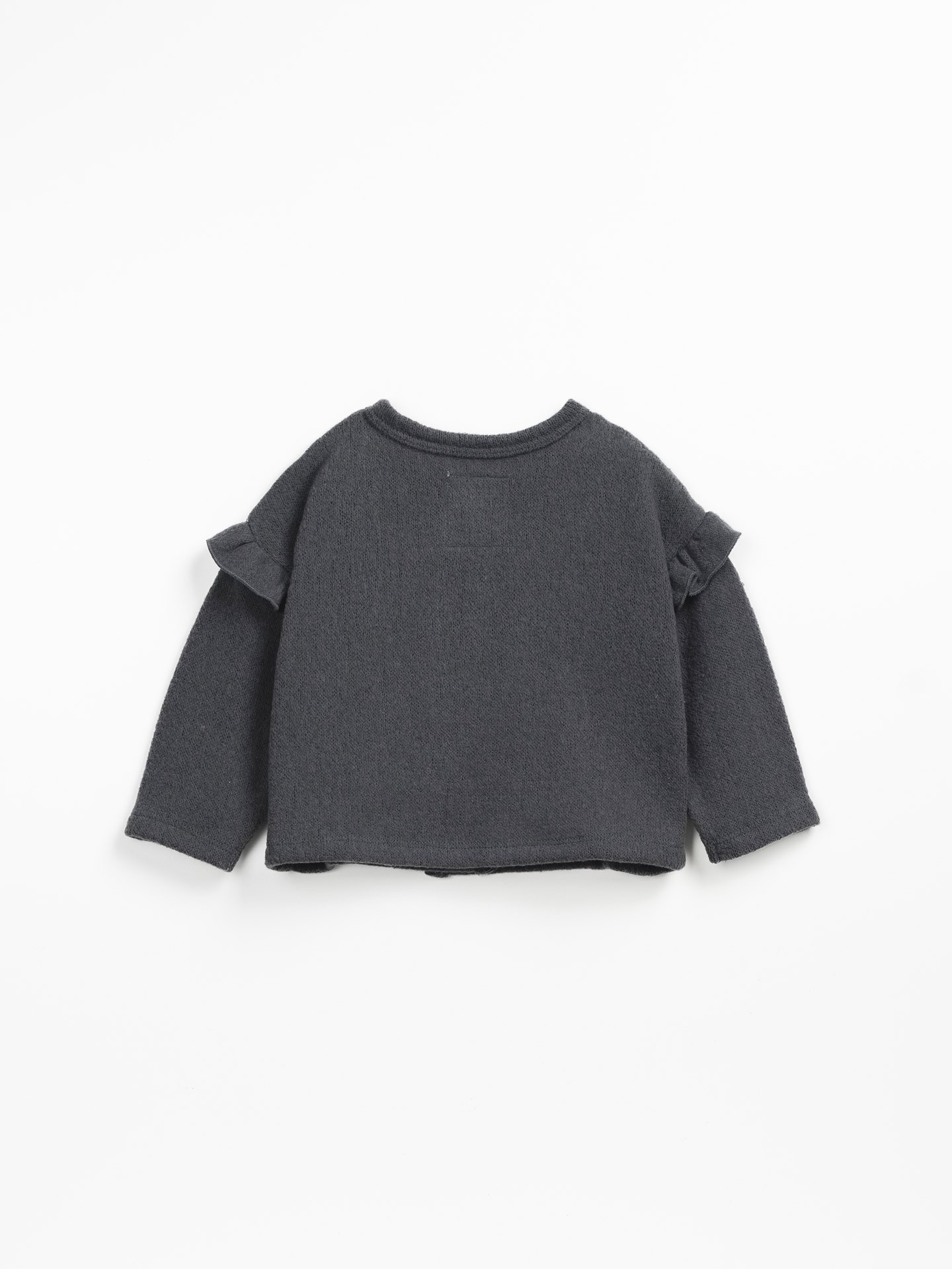 Cardigan with frills on the sleeves