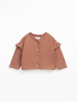 Cardigan with frills on the sleeves