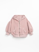 Veste en maille � capuche