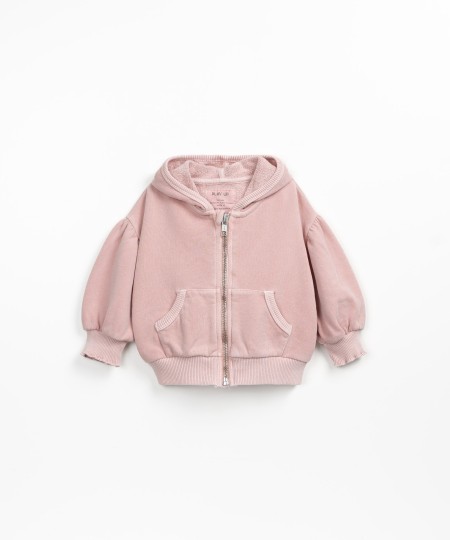 Veste en maille à capuche