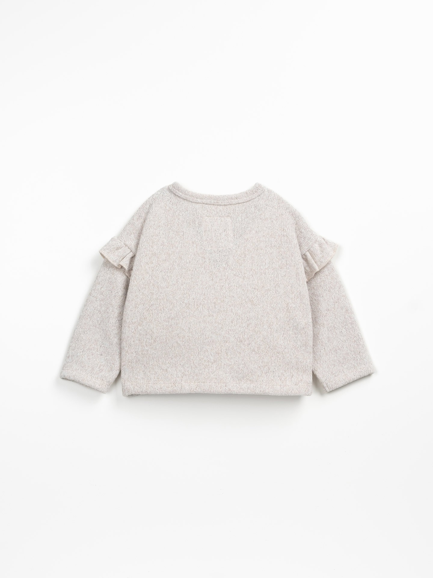 Cardigan with frills on the sleeves