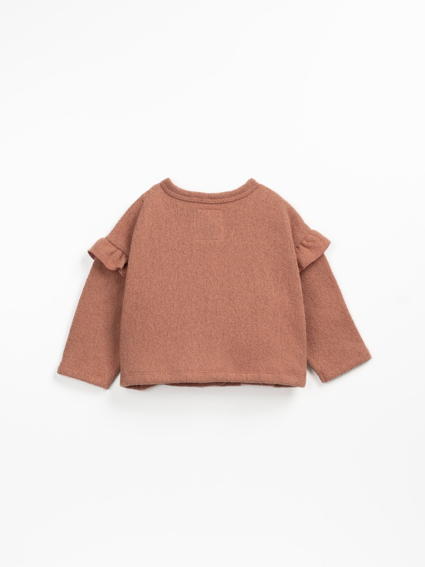 Cardigan with frills on the sleeves