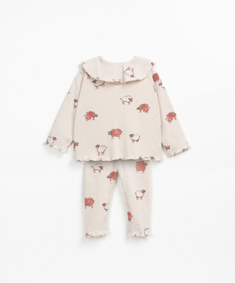 Pigiama con stampa a pecore