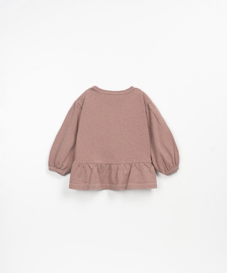 T-shirt com encaixe de folho